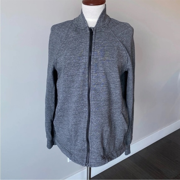 LULULEMON Pleat to Street Bomber Jacket Heathered Gray Pockets Size 8 - Picture 2 of 9